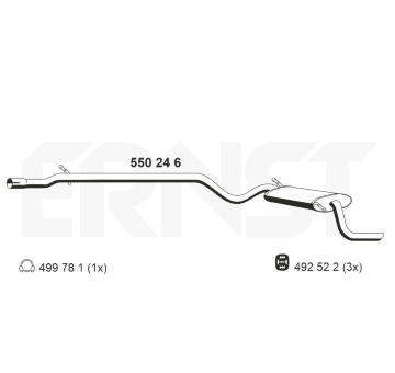 Zadní tlumič výfuku ERNST 550246