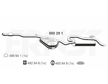 Zadní tlumič výfuku ERNST 550291