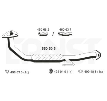 Výfuková trubka ERNST 550505