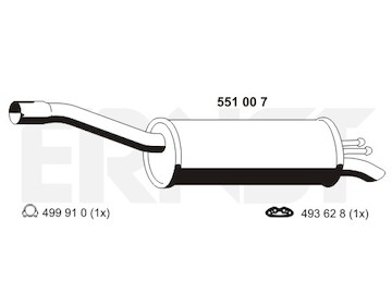 Zadni tlumic vyfuku ERNST 551007