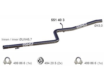 Opravne potrubi, katalyzator ERNST 551403