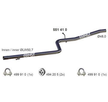 Opravne potrubi, katalyzator ERNST 551410