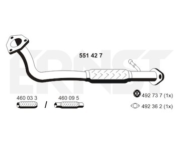 Výfuková trubka ERNST 551427