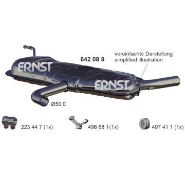 Zadni tlumic vyfuku ERNST 642088