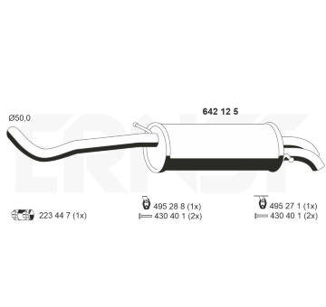 Zadní tlumič výfuku ERNST 642125