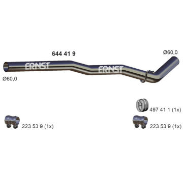 Výfuková trubka ERNST 644419