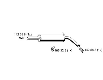 Stredni tlumic vyfuku ERNST 645034