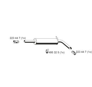 Stredni tlumic vyfuku ERNST 645072