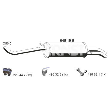 Zadní tlumič výfuku ERNST 645195