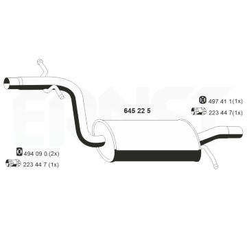 Stredni tlumic vyfuku ERNST 645225