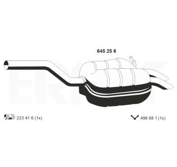 Zadni tlumic vyfuku ERNST 645256