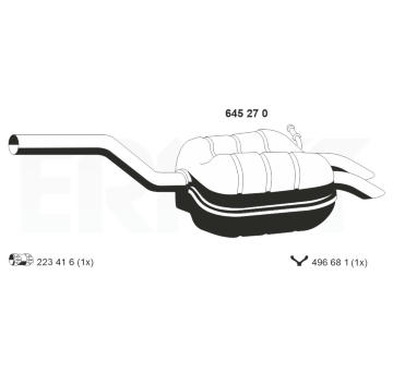 Zadni tlumic vyfuku ERNST 645270