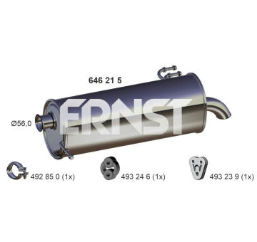 Zadni tlumic vyfuku ERNST 646215