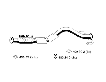 Výfuková trubka ERNST 646413