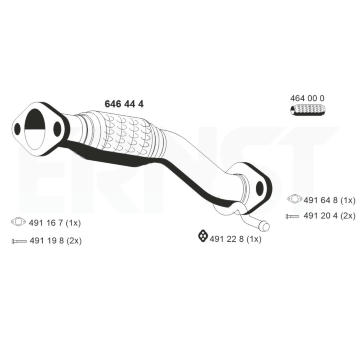 Výfuková trubka ERNST 646444