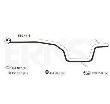 Výfuková trubka ERNST 650441