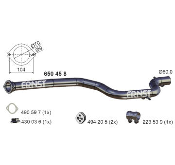 Výfuková trubka ERNST 650458