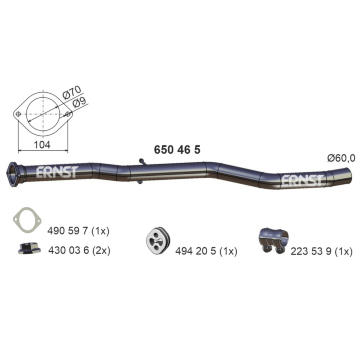 Výfuková trubka ERNST 650465