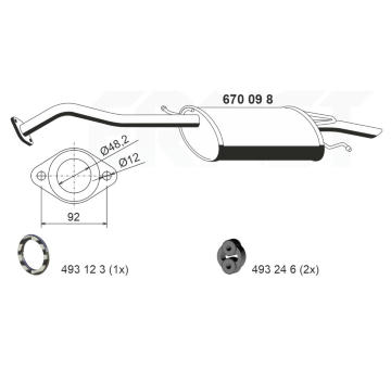 Zadni tlumic vyfuku ERNST 670098