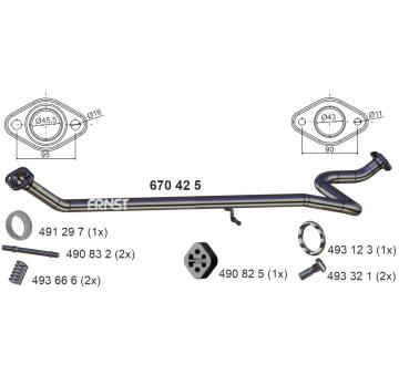Výfuková trubka ERNST 670425