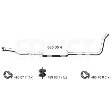 Střední tlumič výfuku ERNST 685054