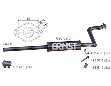 Stredni tlumic vyfuku ERNST 686020