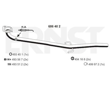 Výfuková trubka ERNST 686402