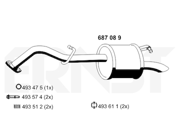 Zadni tlumic vyfuku ERNST 687089