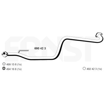 Výfuková trubka ERNST 690423
