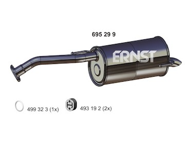 Zadní tlumič výfuku ERNST 695299