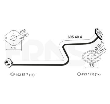 Výfuková trubka ERNST 695404
