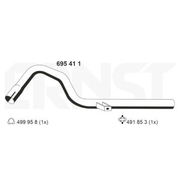 Výfuková trubka ERNST 695411