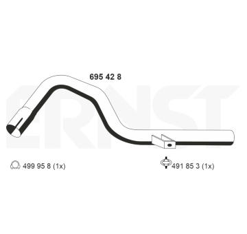 Výfuková trubka ERNST 695428