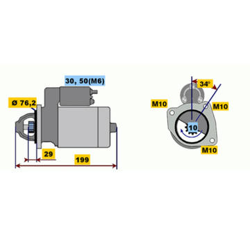 Startér BOSCH 0 001 107 407