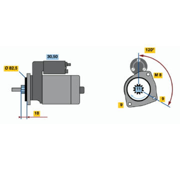 Startér BOSCH 0 001 109 017