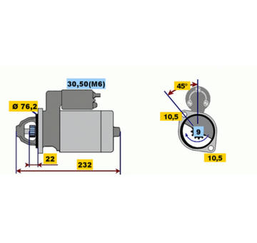 Startér BOSCH 0 001 115 039