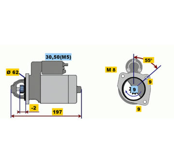 Startér BOSCH 0 001 116 003