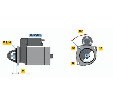 Startér BOSCH 0 001 362 090