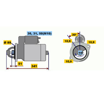 Startér BOSCH 0 001 368 044