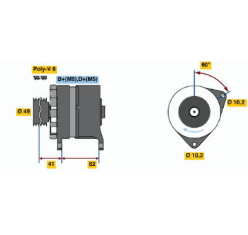 Alternátor BOSCH 0 120 468 006