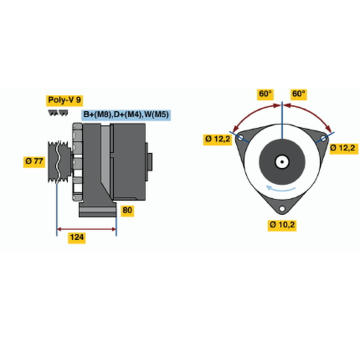 Alternátor BOSCH 0 120 468 143