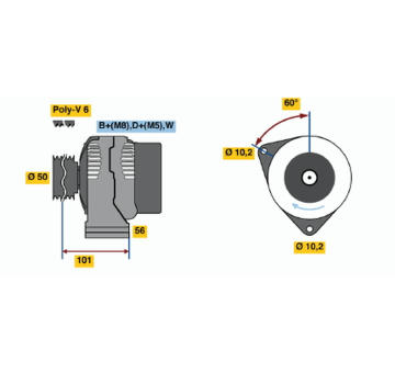 generátor BOSCH 0 986 036 810