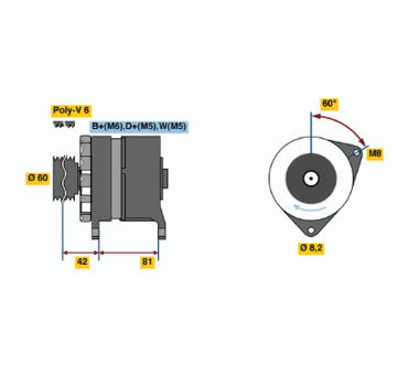 generátor BOSCH 0 986 036 160