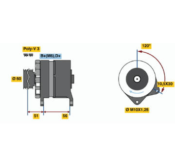 Alternátor BOSCH 0 120 488 274
