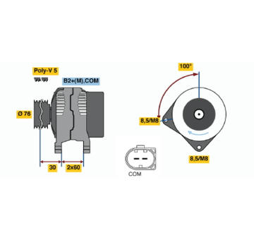 Alternátor BOSCH 0 121 715 030