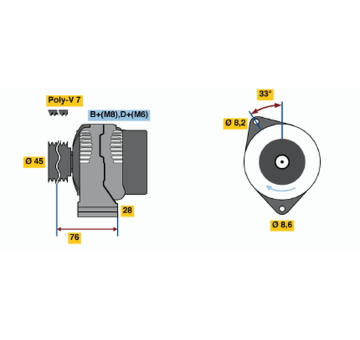 Alternátor BOSCH 0 123 214 002
