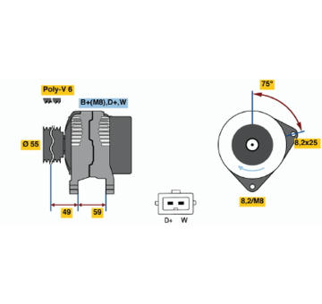 Alternátor BOSCH 0 123 320 002