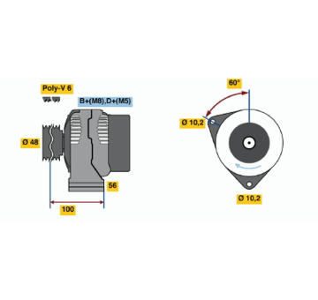 generátor BOSCH 0 123 310 005