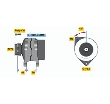 Alternátor BOSCH 0 123 310 016