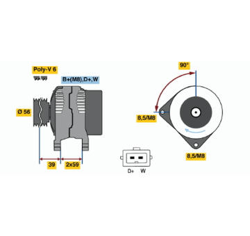 generátor BOSCH 0 986 039 010
